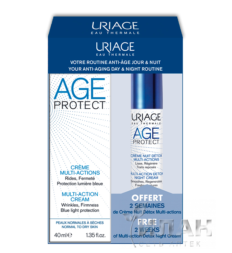 Урьяж (Uriage) набор Эйдж Протект День и Ночь (Age Protect Anti-Ageing Day & Night Routine)