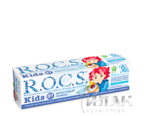 Зубная паста РОКС (ROCS) для детей Фруктовый рожок без фтора