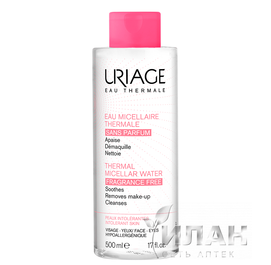 Урьяж Мицеллярная Вода очищающая без ароматизаторов (Uriage Eau Micellaire Thermale sans Parfum)