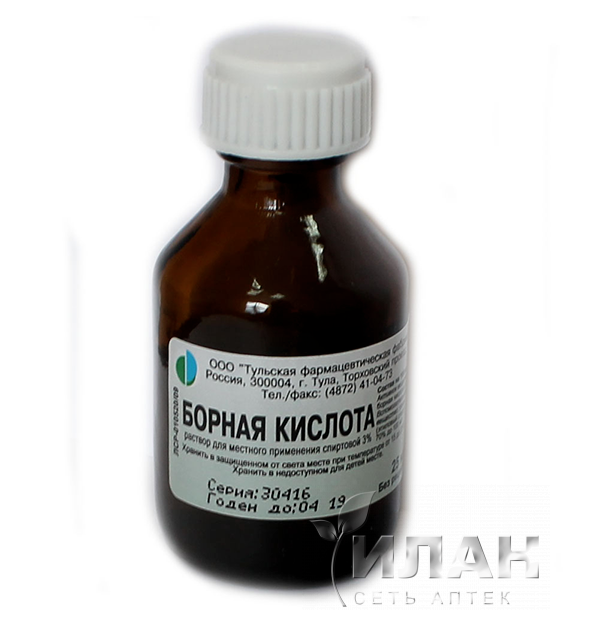 Борной кислоты спиртовой раствор 3% (Boric acid solution in ethanol)