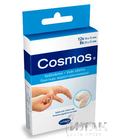 Пластырь Космос (Cosmos water-resistant) водоотталкивающий 2 размера
