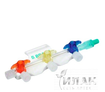 Дискофикс С (Discofix С) тройной блок разноцветных 3-ходовых кранов арт. 16600C