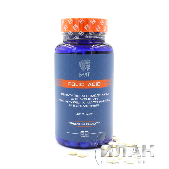 B-VIT Фолиевая кислота 400 мкг (B-VIT Folic Acid 400 mcg)
