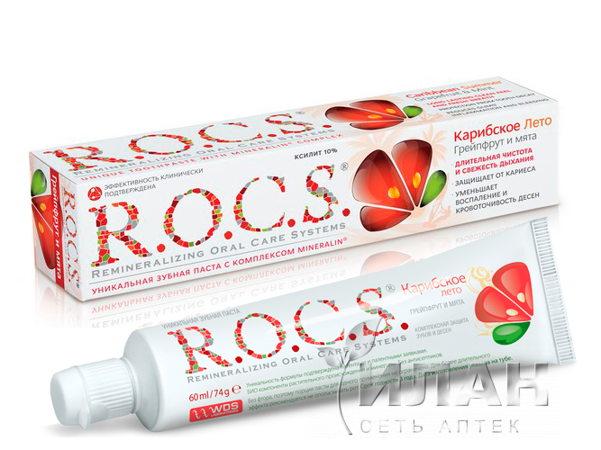 Зубная паста РОКС (ROCS) Грейпфрут и Мята