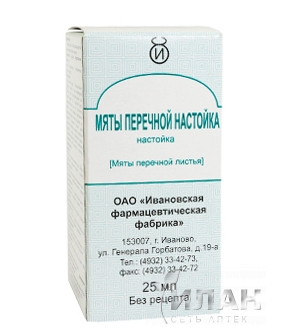 Мяты перечной настойка (Tinctura Menthae piperitae)