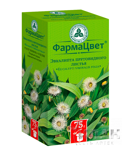 Эвкалипта прутовидного листья (Eucalypti viminalis folia)