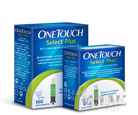 Тест-полоски "УанТач Селект Плюс" (OneTouch SelectPlus)