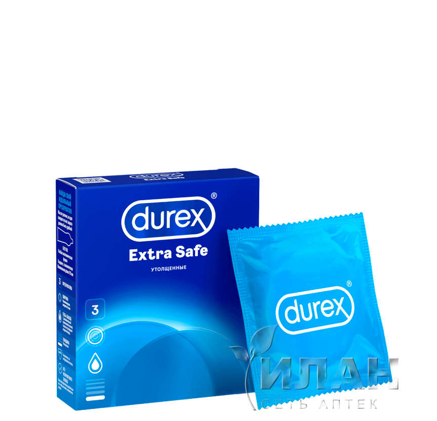 Презервативы Дюрекс Экстра Сэйф (DUREX Extra Safe) утолщенные
