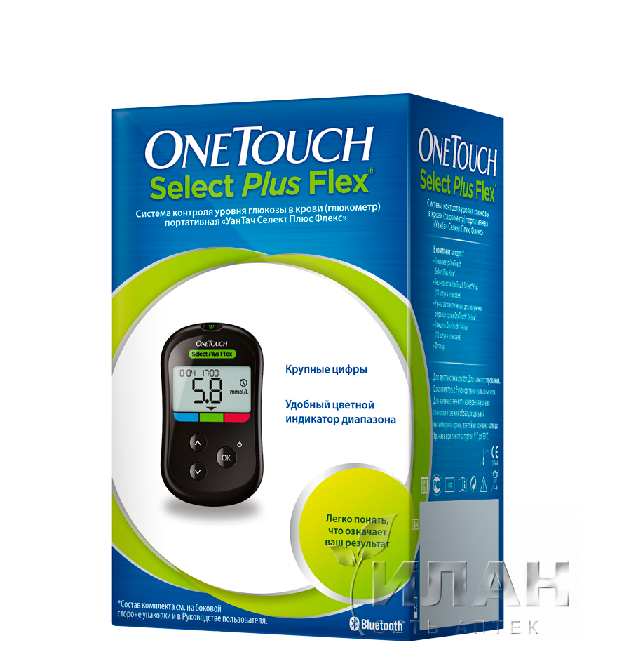 Глюкометр "УанТач Селект Плюс Флекс" (OneTouch Select Plus Flex)