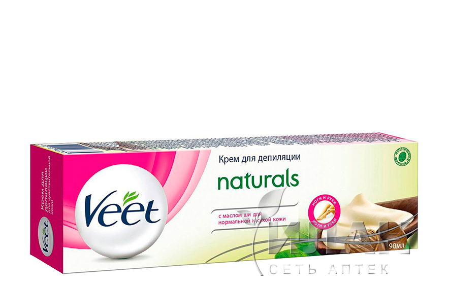 Крем для депиляции "Veet" с маслом Ши серии "Naturals"