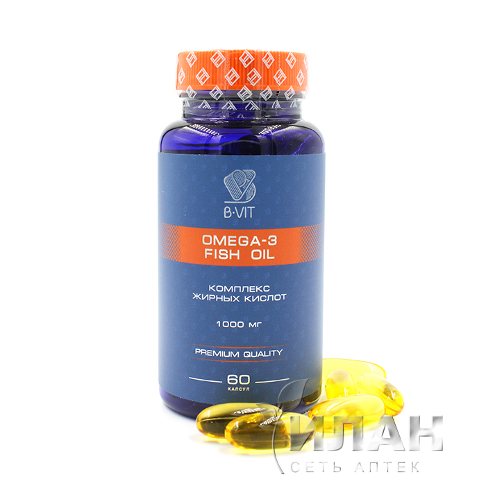 B-VIT Омега-3 рыбий жир 1000 мг (B-VIT Omega-3 Fish Oil 1000 mg)