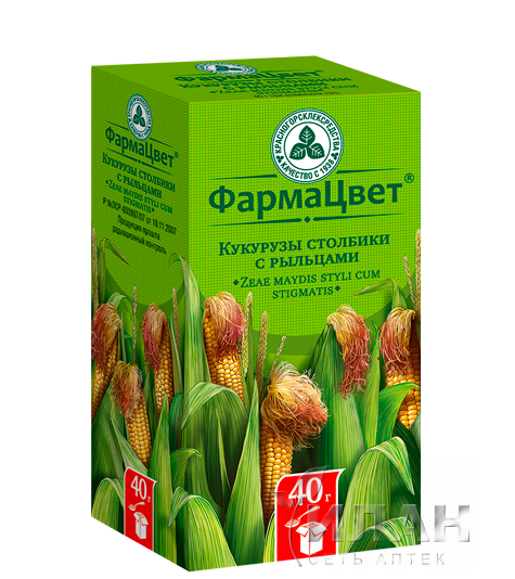 Кукурузы столбики с рыльцами (Zeae maydis styli cum stigmatis)