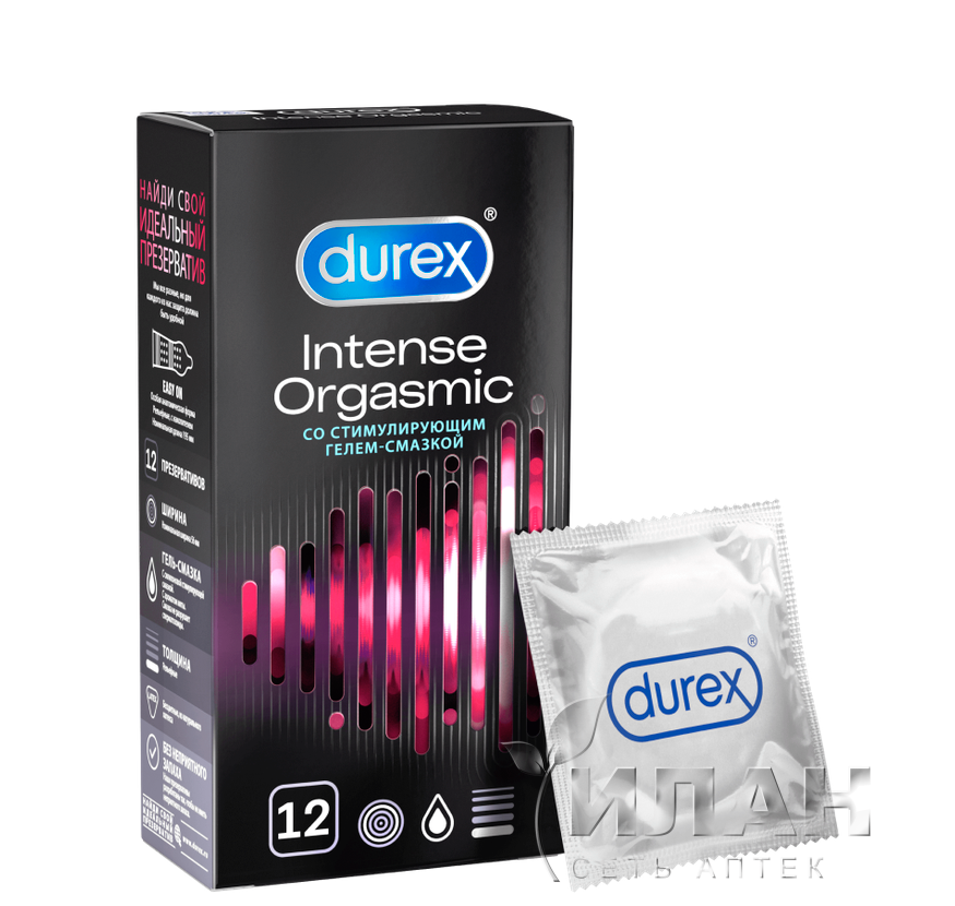 Презервативы Дюрекс Интенс Оргазмик (DUREX Intense Orgasmic) рельефные