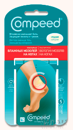 Пластырь Компид (Compeed) от влажных мозолей на ногах