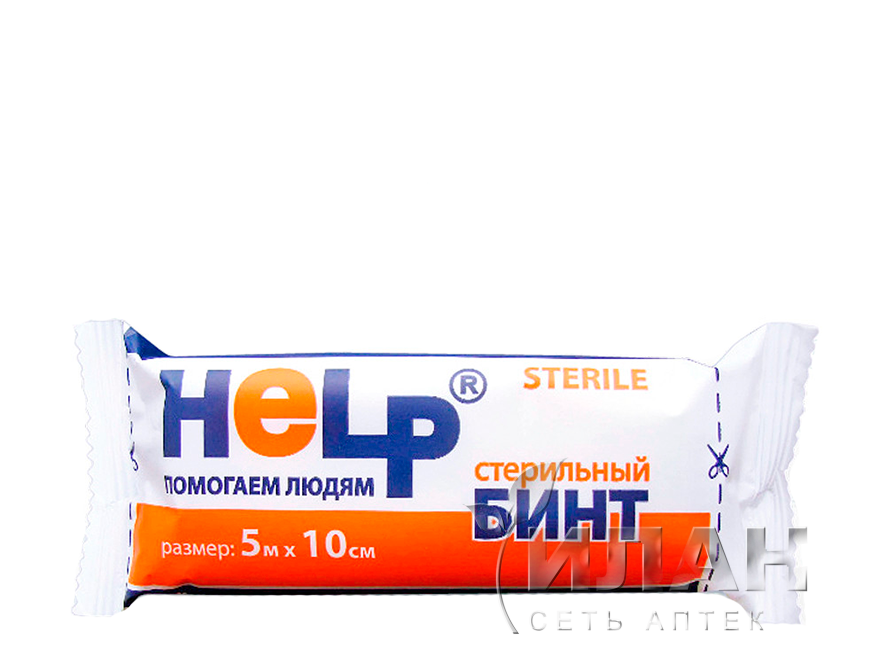 Бинт марлевый медицинский стерильный Help
